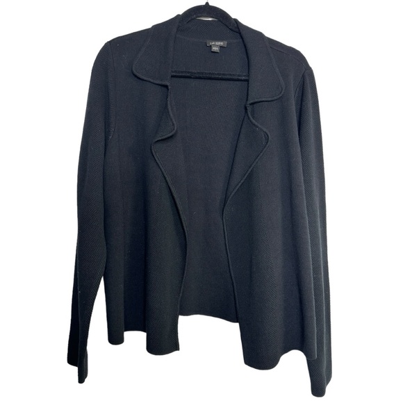 J.Jill Wearever Collection Black Sweater Blazer Jacket Soze Large - Picture 1 of 5